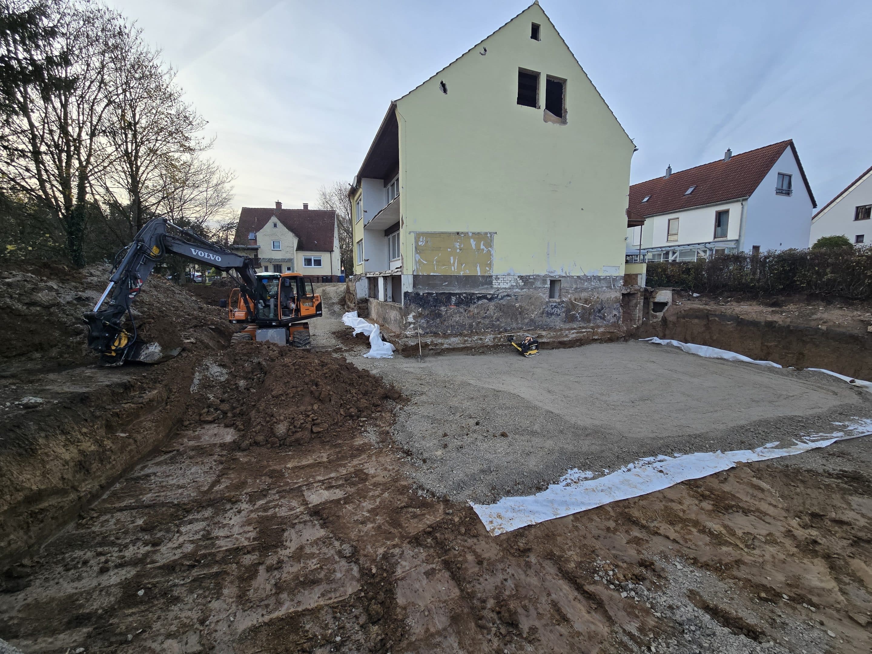 Fertige vorbereitete Fläche