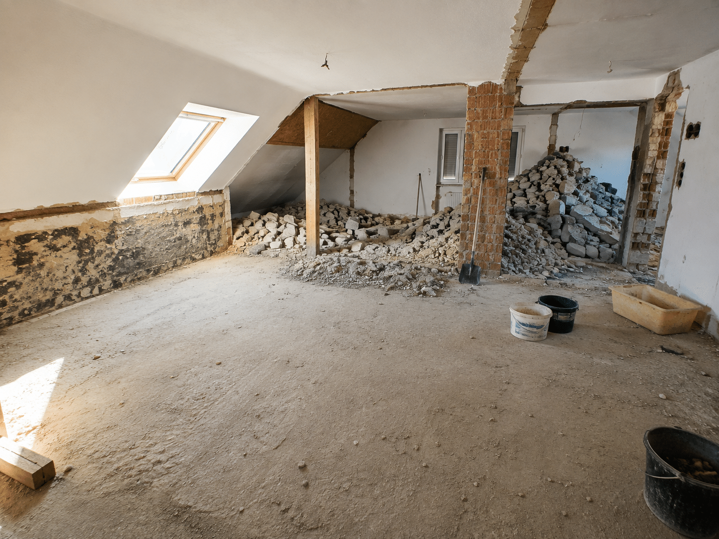 Innenrückbau im Dachgeschoss